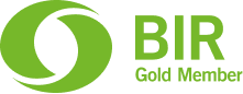Groen logo met een gestileerd oog en de tekst 'BIF Gold Medal'.