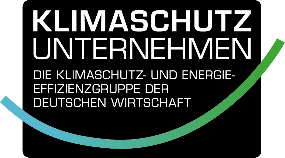 Logo van de werkgroep Klimaatbescherming en Energie-efficiëntie van het Duitse bedrijfsleven.