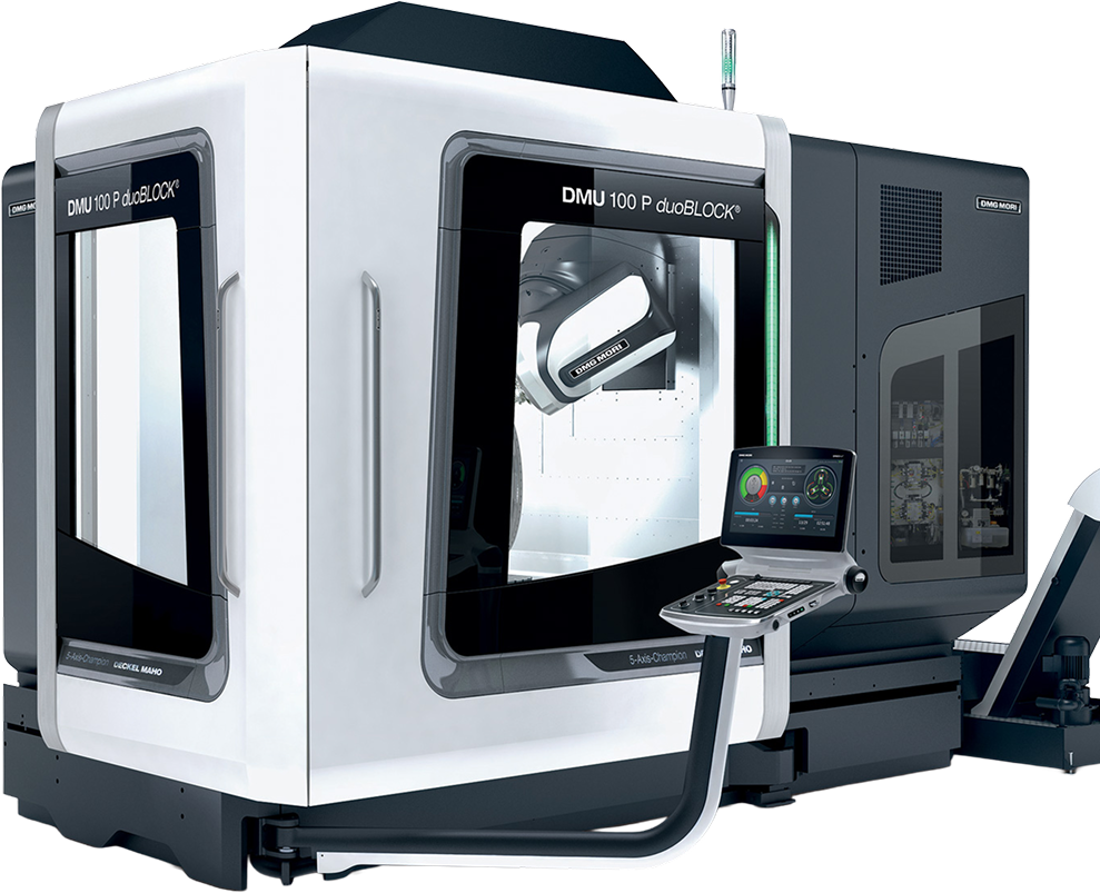 CNC-bewerkingscentrum DMU 100 P duoBLOCK met bedieningspaneel.