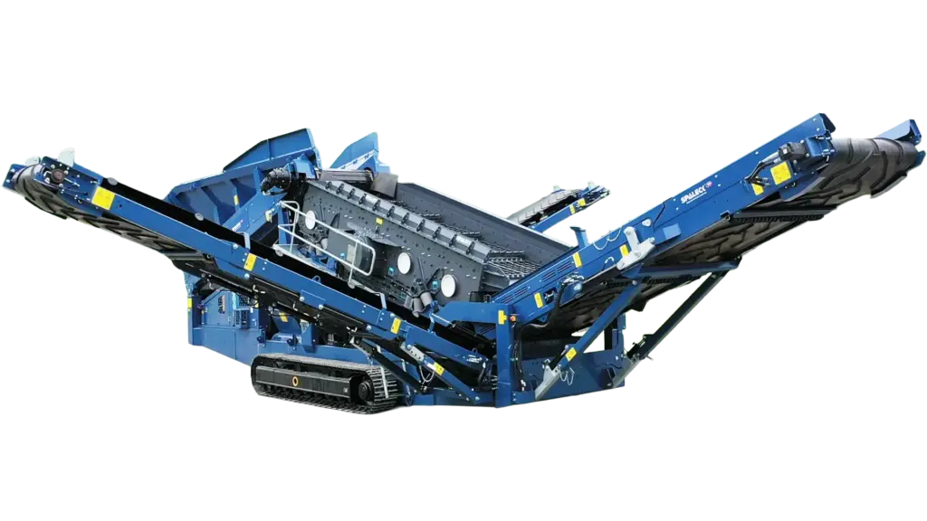 Mobiele zeefinstallatie met boven- en onderdek van SPALECK