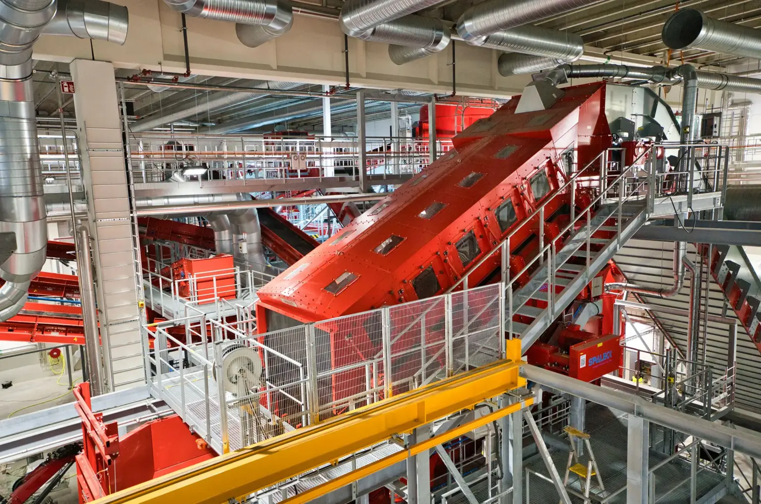 SPALECK-recyclingzeef voor het sorteren van huishoudelijk afval (MSW) in een recyclinginstallatie