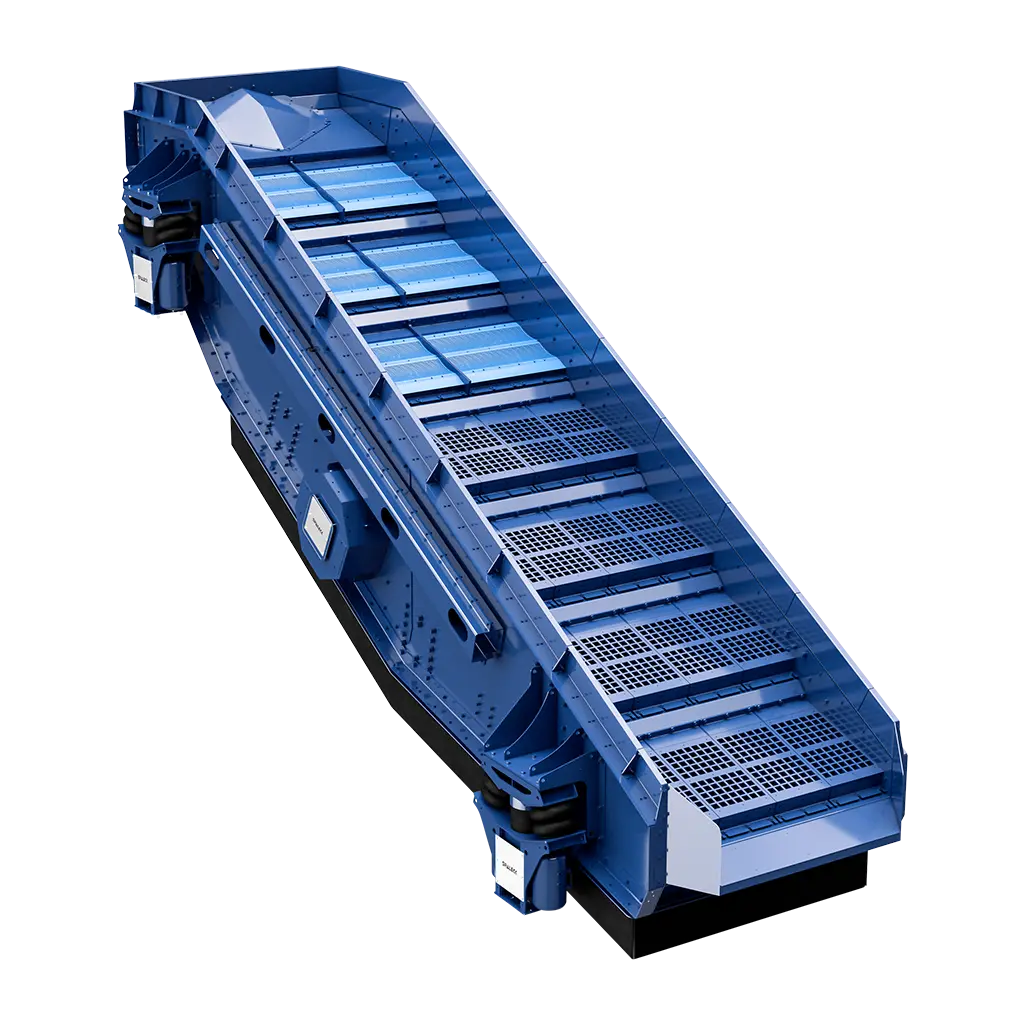 SPALECK-recyclingzeef met verwisselbare spanassencassettes als voorbeeld van het SPALECK ModularDESIGN+-concept