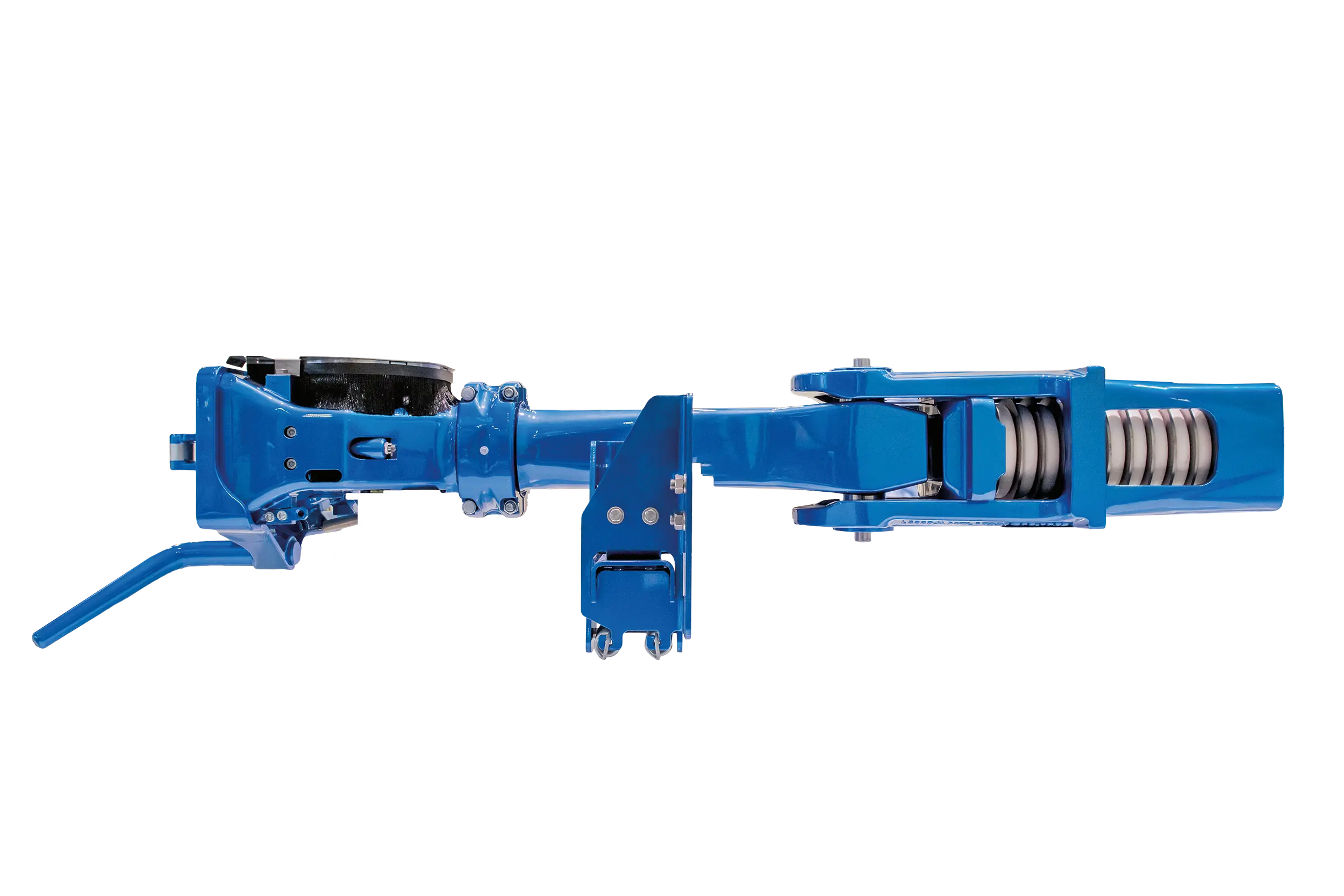 Blauw mechanisch onderdeel voor loonproductie in de metaalbewerking.