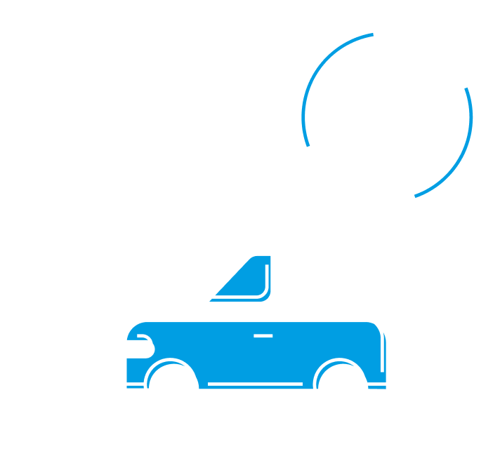 Een pictogram met talrijke elementen uit de industriële en installatiebouw en uit de e-mobiliteit, als symbool voor de sectoren waarin SPALECK als loonfabrikant actief is