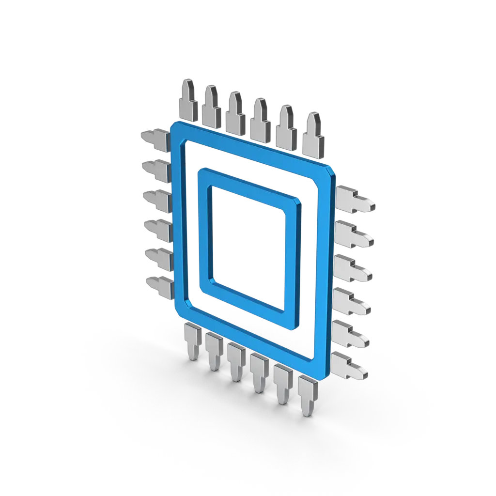 Weergave van een microchip